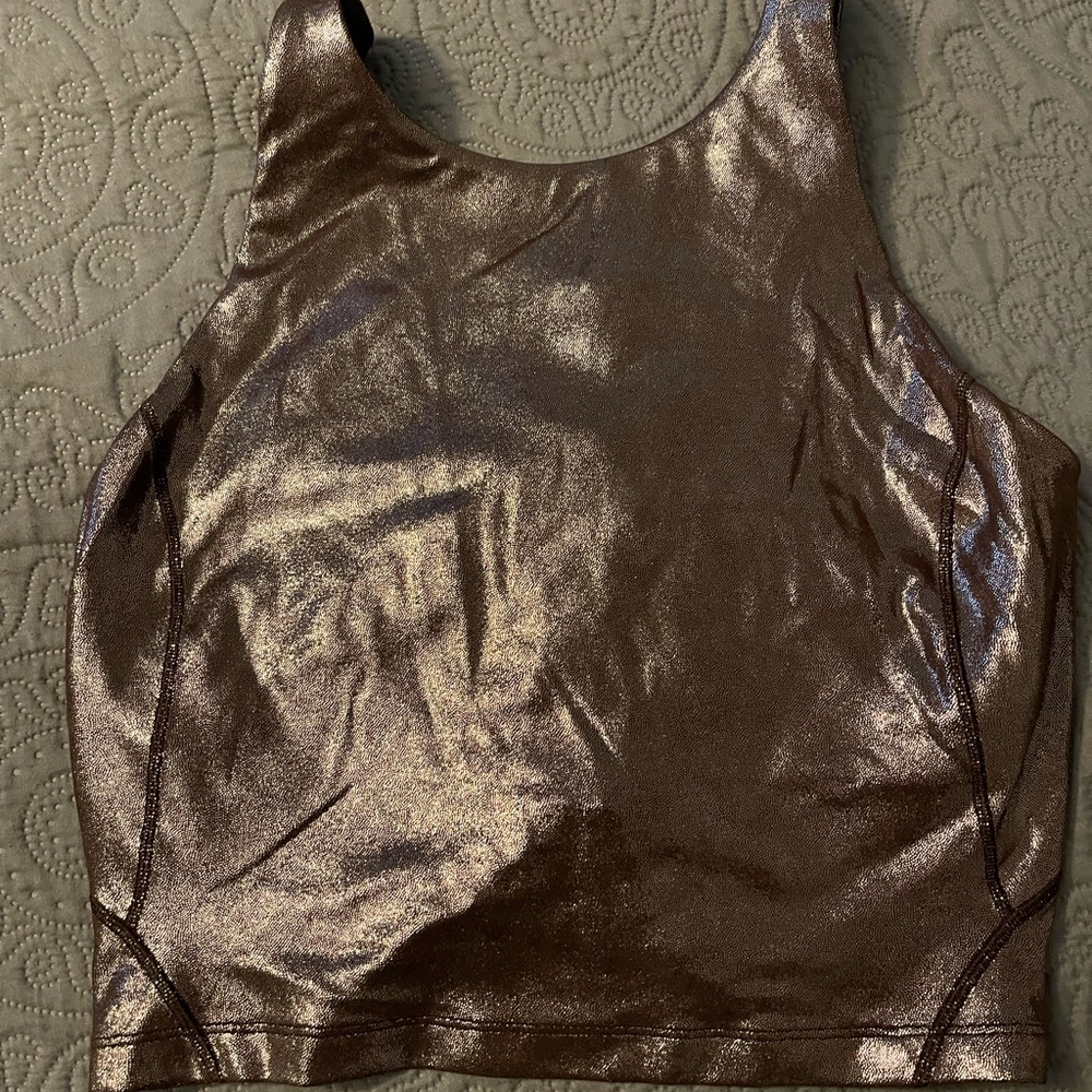 Lululemon size 8 shimmery brown bra/ top